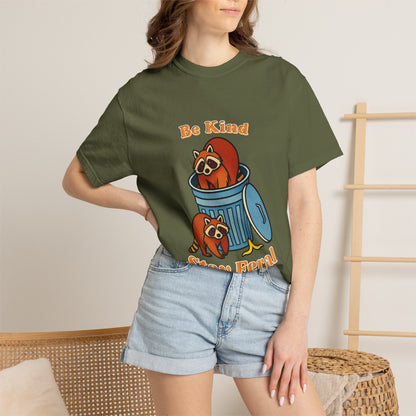 Be Kind Stay Feral – Retro Raccoon Graphic Tee