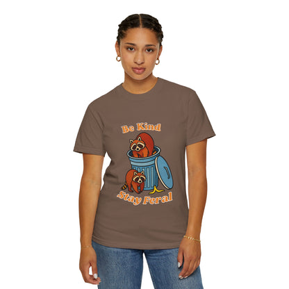 Be Kind Stay Feral – Retro Raccoon Graphic Tee