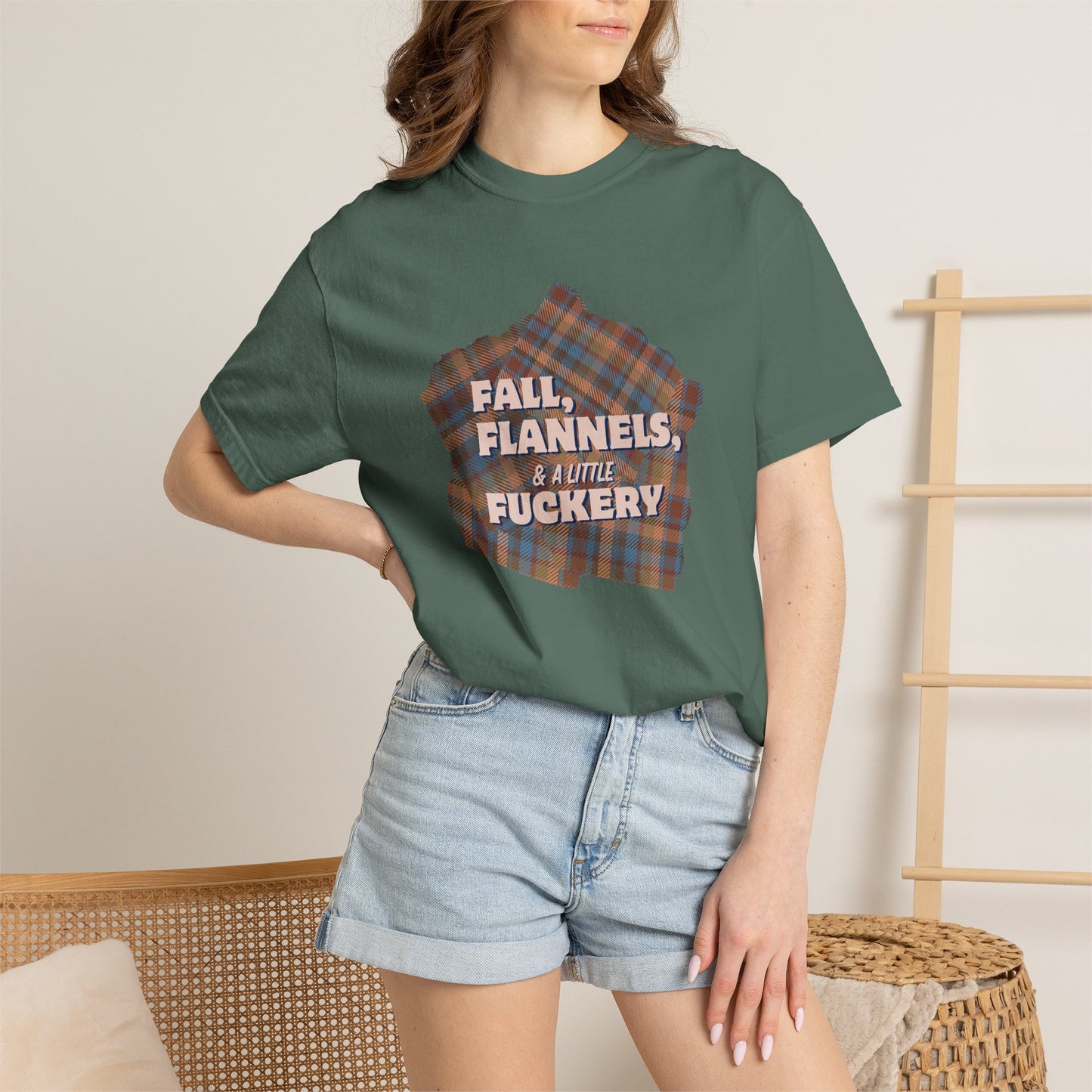 Fall Flannels & A Little Fuckery T-Shirt | Funny Fall Graphic Tee