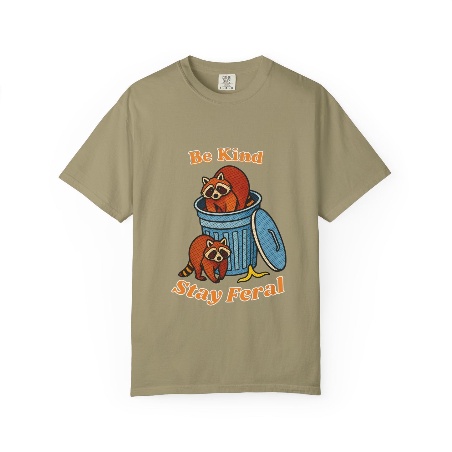 Be Kind Stay Feral – Retro Raccoon Graphic Tee