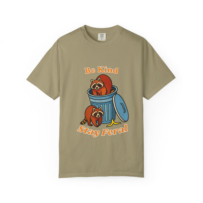 Be Kind Stay Feral – Retro Raccoon Graphic Tee