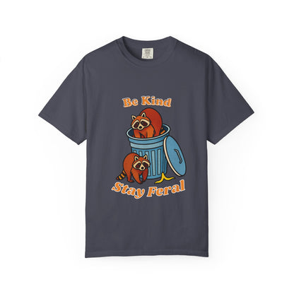 Be Kind Stay Feral – Retro Raccoon Graphic Tee