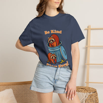 Be Kind Stay Feral – Retro Raccoon Graphic Tee