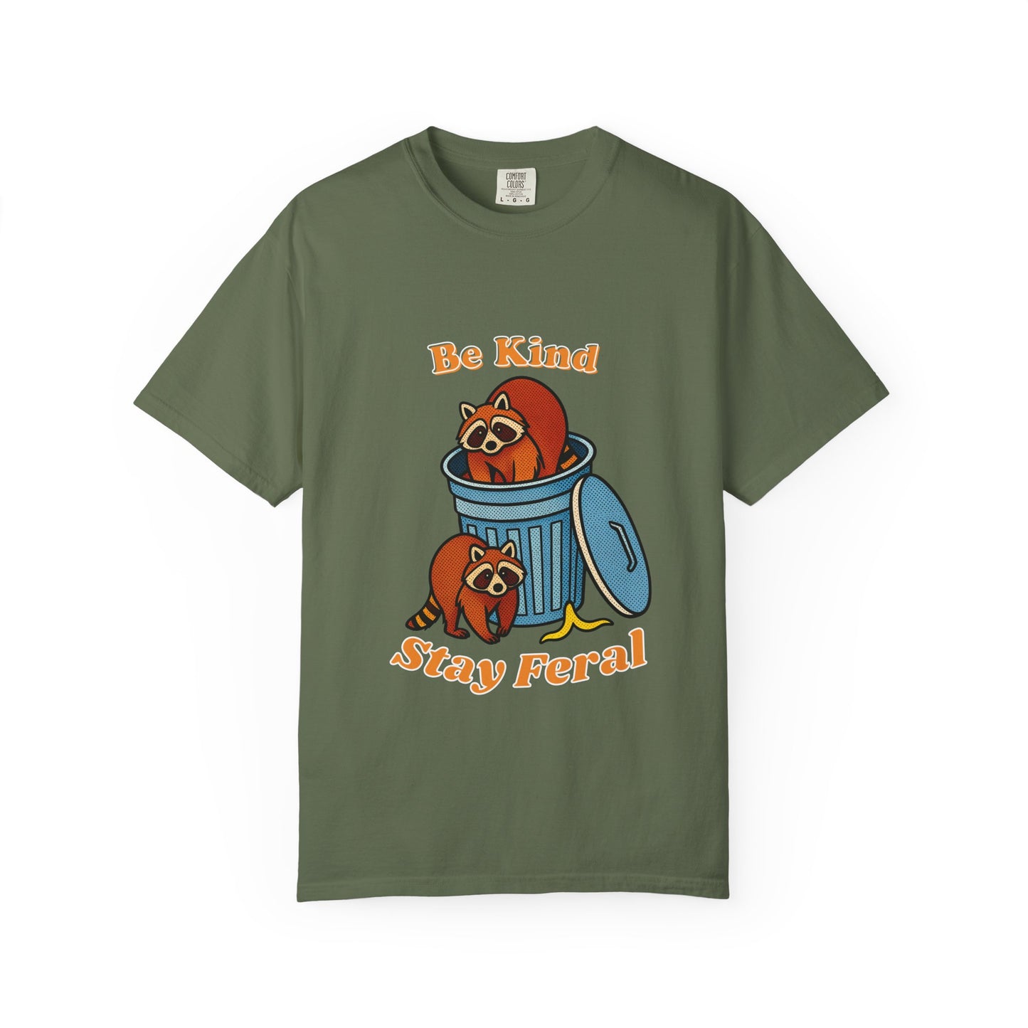 Be Kind Stay Feral – Retro Raccoon Graphic Tee