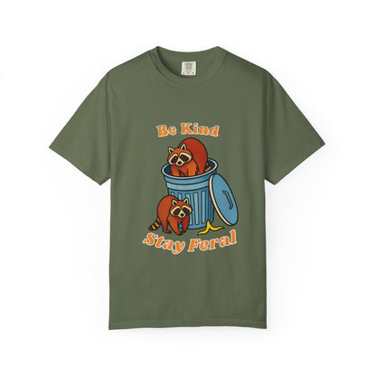 Be Kind Stay Feral – Retro Raccoon Graphic Tee