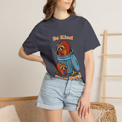 Be Kind Stay Feral – Retro Raccoon Graphic Tee