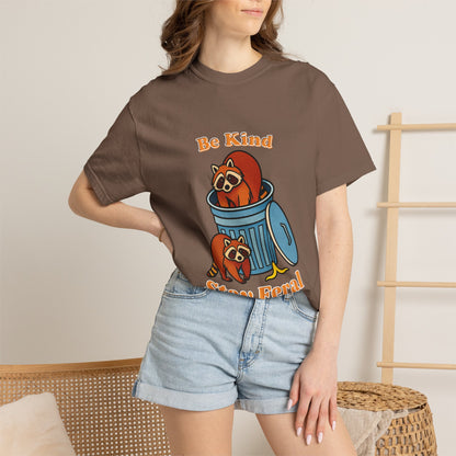 Be Kind Stay Feral – Retro Raccoon Graphic Tee