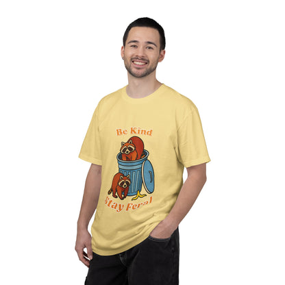 Be Kind Stay Feral – Retro Raccoon Graphic Tee