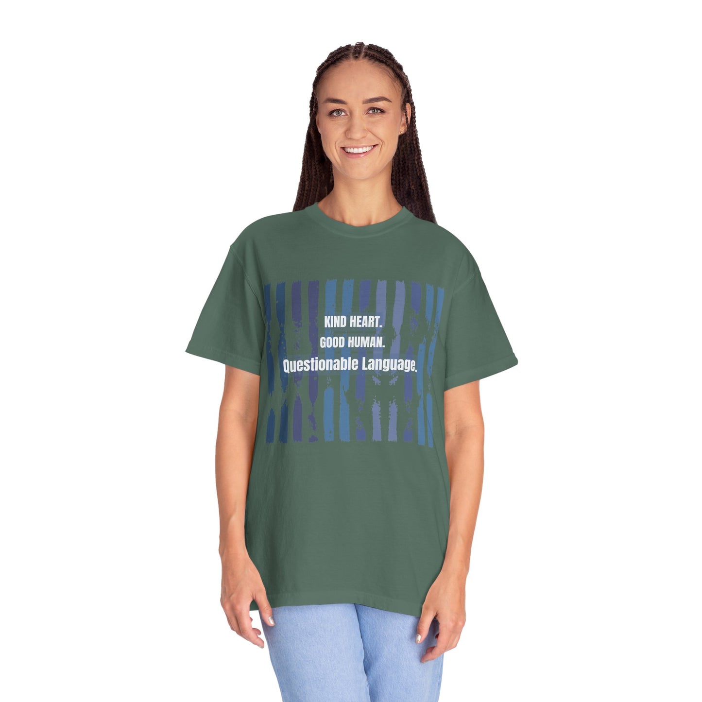 Kind Heart Good Human Questionable Language T-Shirt — Funny Graphic Tee