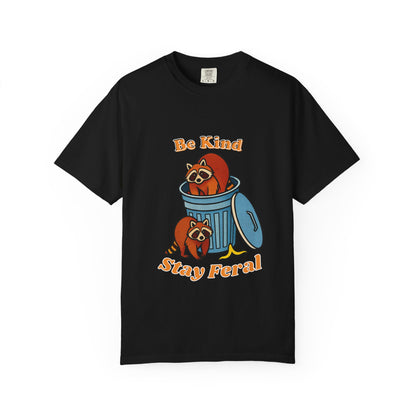 Be Kind Stay Feral – Retro Raccoon Graphic Tee