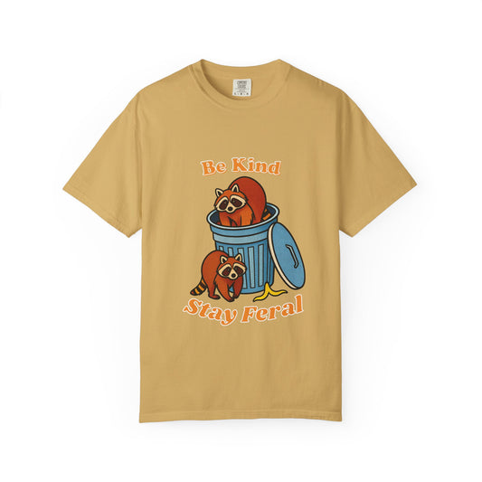 Be Kind Stay Feral – Retro Raccoon Graphic Tee