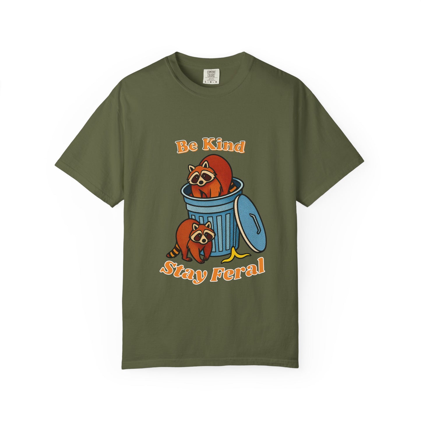 Be Kind Stay Feral – Retro Raccoon Graphic Tee