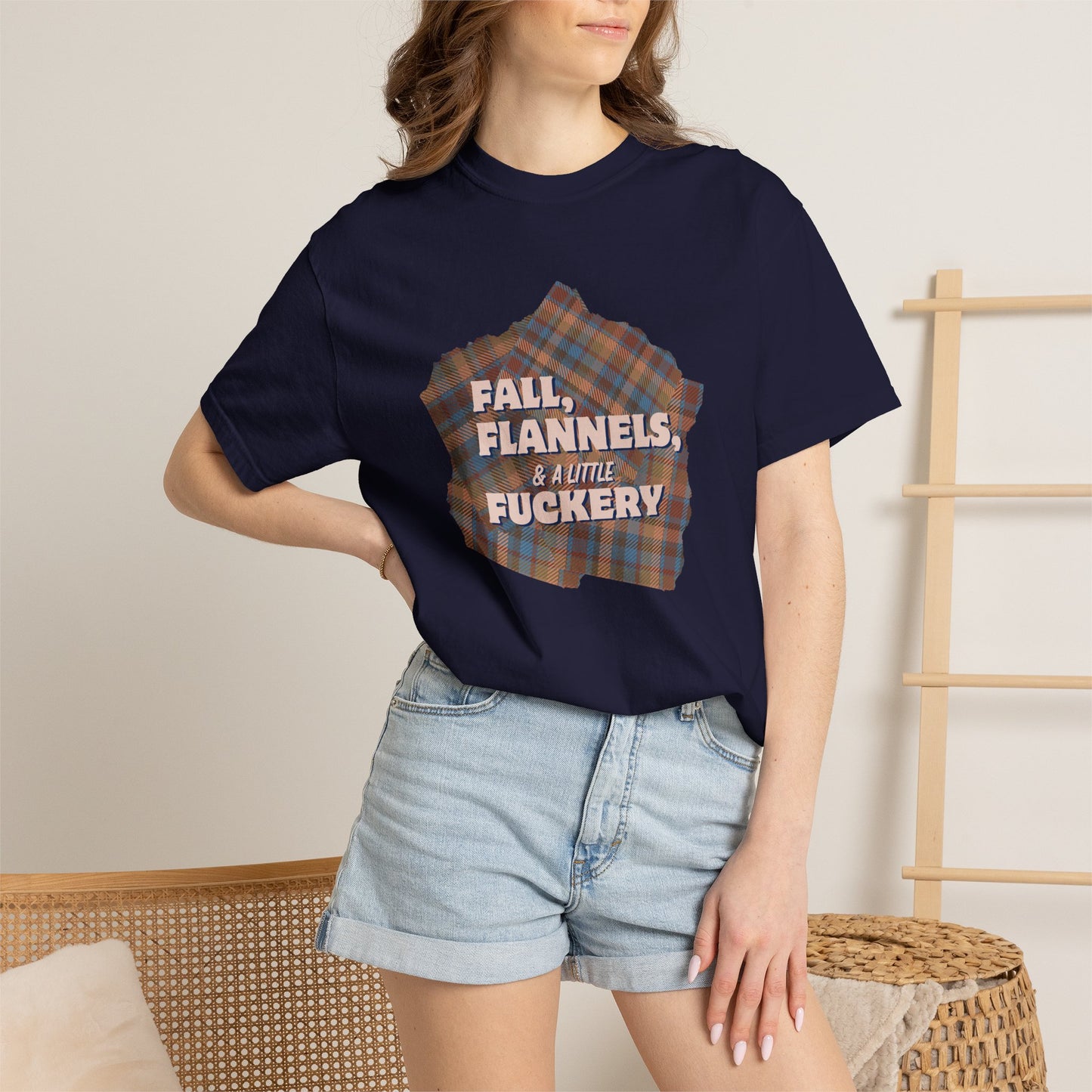Fall Flannels & A Little Fuckery T-Shirt | Funny Fall Graphic Tee