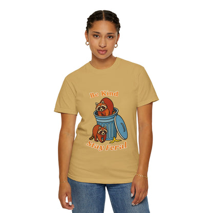 Be Kind Stay Feral – Retro Raccoon Graphic Tee