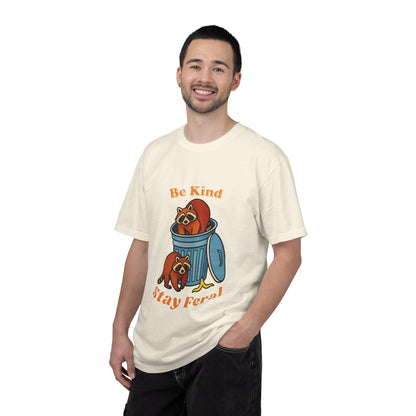 Be Kind Stay Feral – Retro Raccoon Graphic Tee
