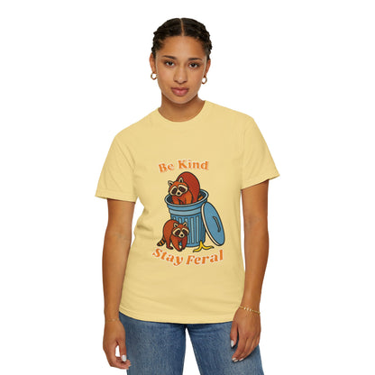 Be Kind Stay Feral – Retro Raccoon Graphic Tee