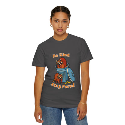 Be Kind Stay Feral – Retro Raccoon Graphic Tee