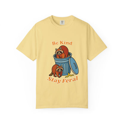 Be Kind Stay Feral – Retro Raccoon Graphic Tee